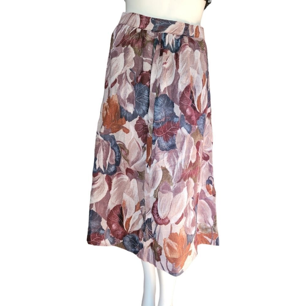 Vintage Floral A-line skirt 29W - Picture 1 of 9
